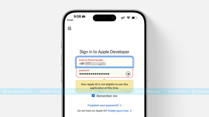 your-apple-id-is-not-eligible-to-use-this-application-at-this-time