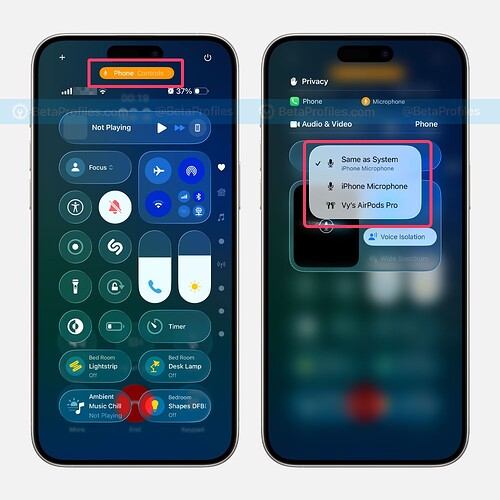 Choose-Microphone-control-center-ios-26