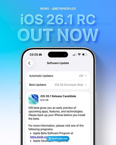 iOS 26.1 RC