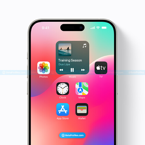 iOS 18 icon layout