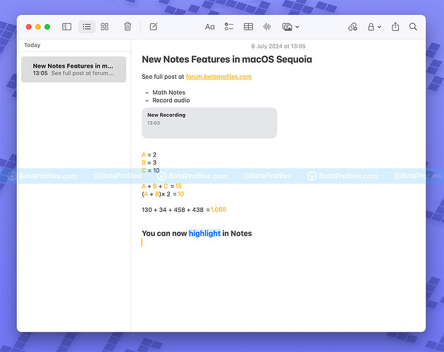 do-math-and-hightlight-text-in-notes-macos-sequoia