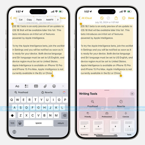 writing-tools-ios-18.1-beta