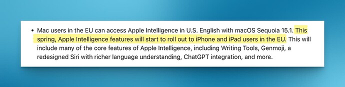 Apple Intelligence EU