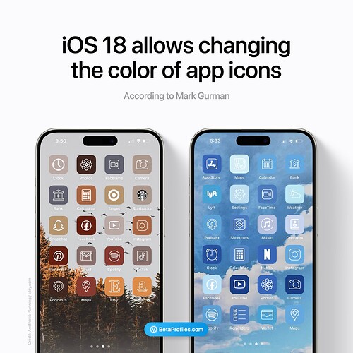 iOS 18 App Color Customization