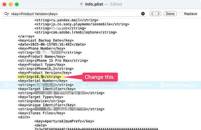 change-product-version-string-info.plist
