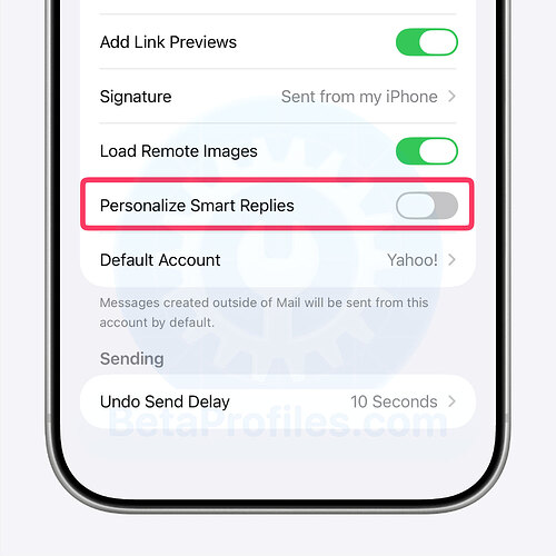 ios-27-beta-5-mail-peronalize-smart-replies-toggle