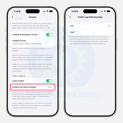 ios-27-beta-4-camera-settings-prores-log-video-encoding