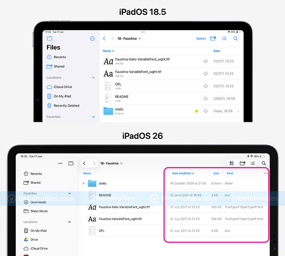 ipados-18.5-vs-ipados-26-list-view-in-files