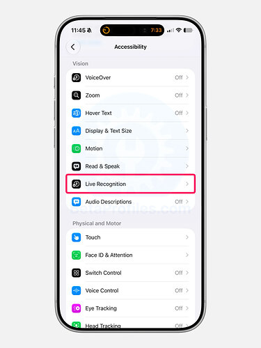 ios-27-beta-3-settings-accessibility-Live-Recognition