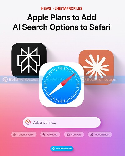 Safari AI Search Option